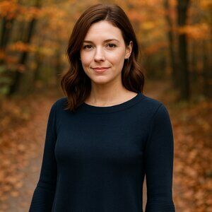 Banana Republic Merino-Cashmere Blend Sweater – Navy Bell Sleeve Knit – Small